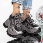 Γυναικεία αθλητικά παπούτσια με πλατφόρμα 3SJN60 Γκρί | Mei