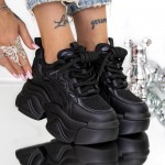 Γυναικεία αθλητικά παπούτσια με πλατφόρμα 3SJN61 Μαύρο | Mei