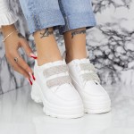 Γυναικεία αθλητικά παπούτσια με πλατφόρμα 2XN1 Λευκό Mei